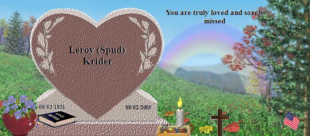 Leroy (Spud)'s Beloved Hearts Memorial